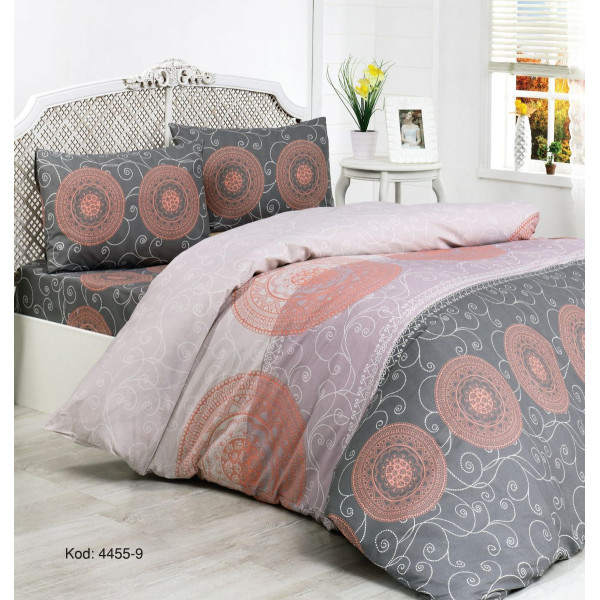 Дизайнерски спален комплект Алиа Оранж - фин памук